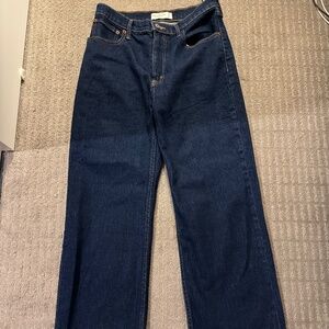 A&F Women's High Rise Dark Denim